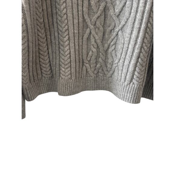 Sundance Gray 1/4 Zip Canle Knit Pullover Sweater Size PXL Cozy - Picture 6 of 9